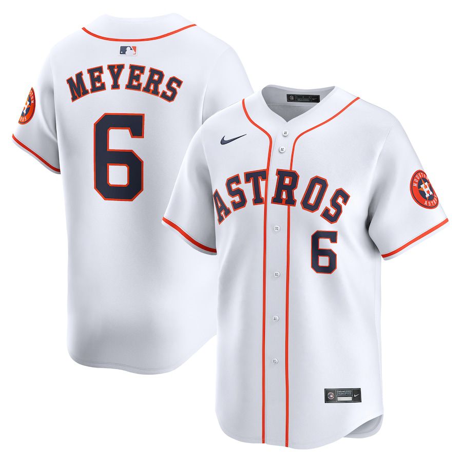 Men Houston Astros #6 Jake Meyers Nike White Home Limited Player MLB Jersey